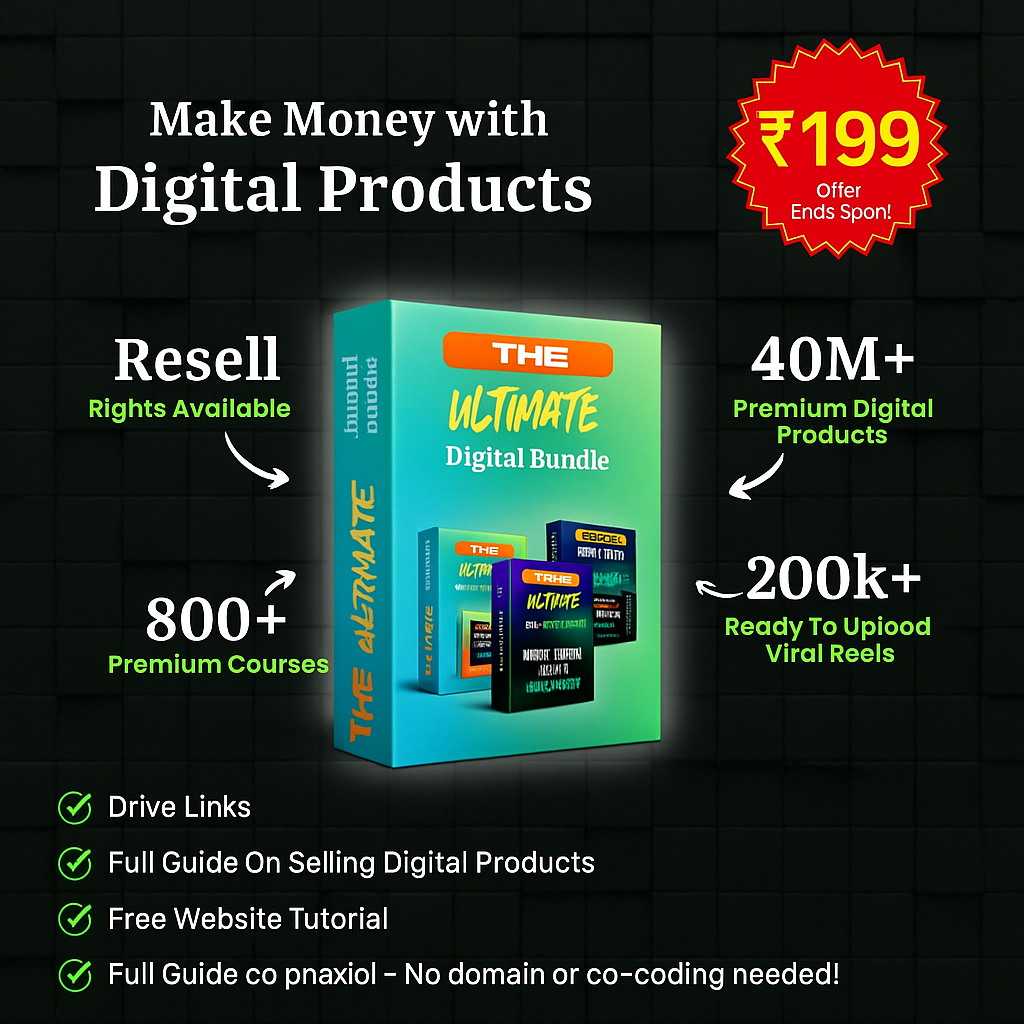 THE Ultimate Digital Bundle |  800+ Courses, 40M+ Digital Products, 200k+ Viral Reels (Resell Rights)