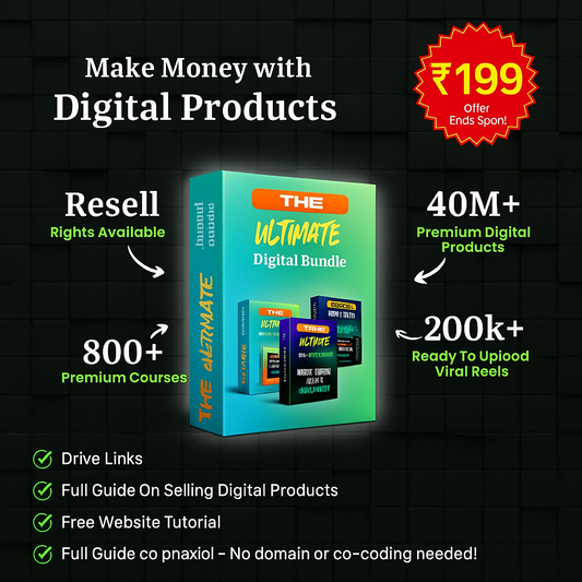 THE Ultimate Digital Bundle |  800+ Courses, 40M+ Digital Products, 200k+ Viral Reels (Resell Rights)